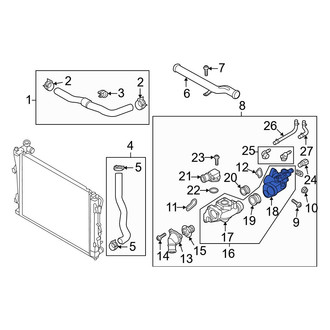 Hyundai OE - Upper Engine Coolant Thermostat Housing