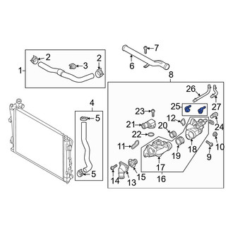 Hyundai OE - Cooling System Bypass Line Adapter