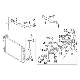 Hyundai OE - Lower Engine Coolant Thermostat Housing