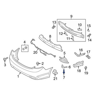 Hyundai OE - Front Bumper Cover Bolt