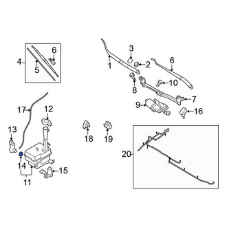 Hyundai OE - Windshield Washer Pump Grommet