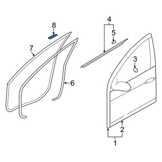 Hyundai OE - Front Door Seal Clip