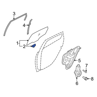 Hyundai OE - Rear Door Glass Attaching Clips