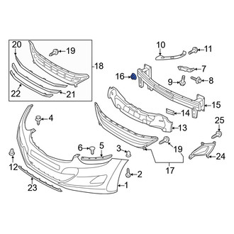 Hyundai OE - Bumper Impact Bar Nut