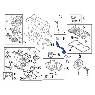 Hyundai OE - Engine Oil Pump Pickup Tube and Screen