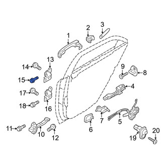 Hyundai OE - Rear Upper Outer Door Hinge Bolt
