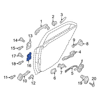 Hyundai OE - Rear Right Lower Door Hinge