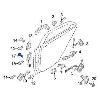 Hyundai OE - Lower Inner Door Hinge Bolt