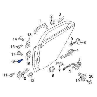 Hyundai OE - Lower Outer Door Hinge Bolt