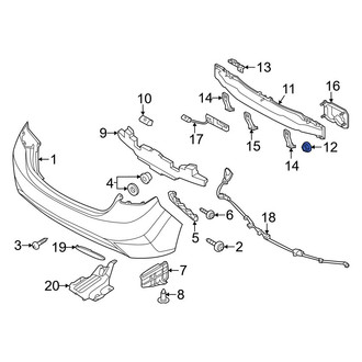 Hyundai OE - Bumper Impact Bar Nut