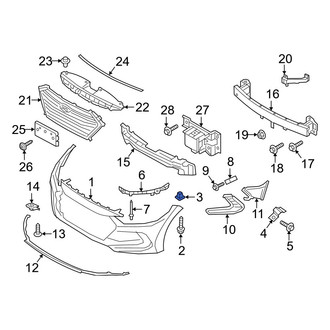 Hyundai OE - Upper Bumper Cover Nut