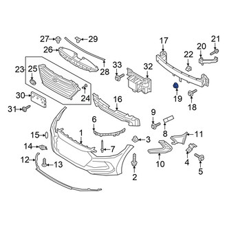 Hyundai OE - Bumper Impact Bar Nut