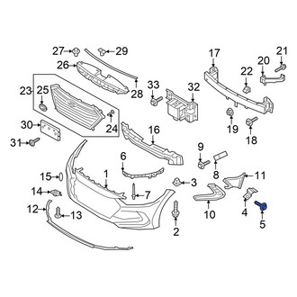 Hyundai OE - Bumper Cover Screw