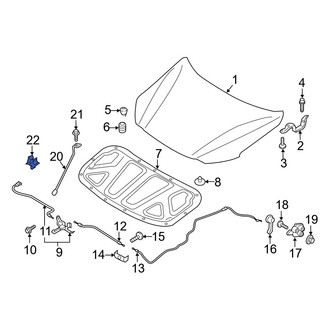 Hyundai OE - Hood Prop Rod Retainer
