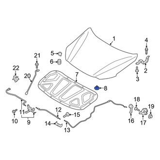Hyundai OE - Hood Insulation Pad Clip