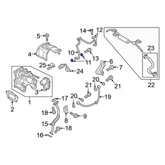 Hyundai OE - Turbocharger Coolant Line Gasket