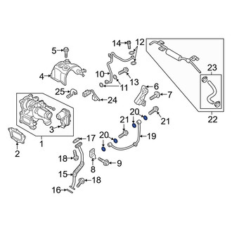 Hyundai OE - Turbocharger Coolant Line Gasket