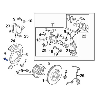 Hyundai OE - Axle Hub Mounting Bolt