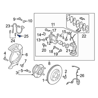Hyundai OE - Brake Hydraulic Hose to Caliper Bolt