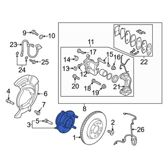 Hyundai OE - Rear Wheel Bearing and Hub Assembly