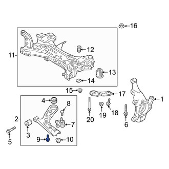 Hyundai OE - Lower Suspension Ball Joint Bolt