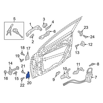 Hyundai OE - Front Right Lower Door Hinge