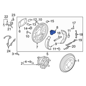 Hyundai OE - Rear Drum Brake Wheel Cylinder