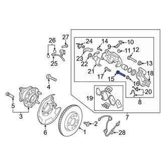 Hyundai OE - Rear Upper Disc Brake Caliper Pin