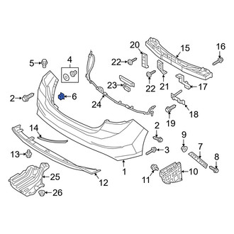 Hyundai OE - Upper Bumper Cover Nut