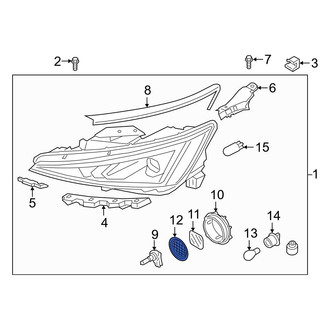 Hyundai OE - Front Headlight Bulb Cap