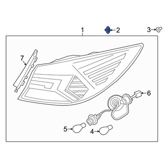 Hyundai OE - Tail Light Clip