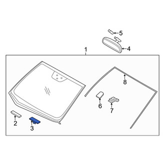 Hyundai OE - Back Glass Spacer
