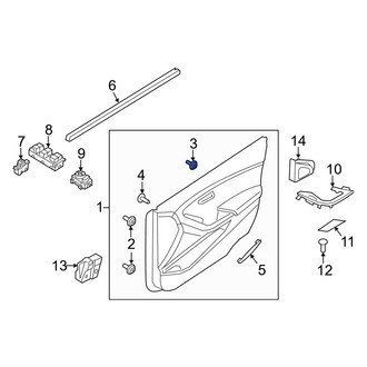 Hyundai OE - Instrument Panel Side Cover Clip