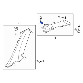 Hyundai OE - Body C-Pillar Trim Panel Clip