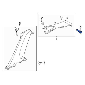Hyundai OE - Interior Quarter Panel Trim Panel Bolt