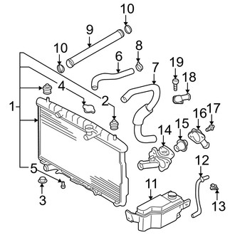 Hyundai OE - Cooling - Radiator & Components (2.4L)