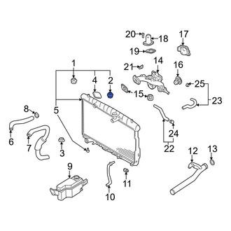 Hyundai OE - Upper Radiator Insulator