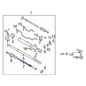 Hyundai OE - Inner Steering Tie Rod End