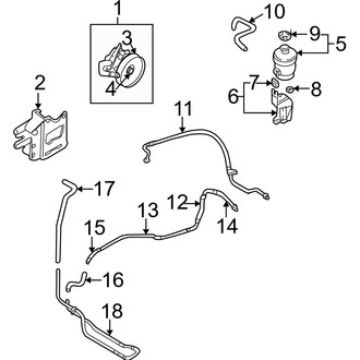 Hyundai OE - Steering Gear & Linkage - Pump & Hoses (2.4L)