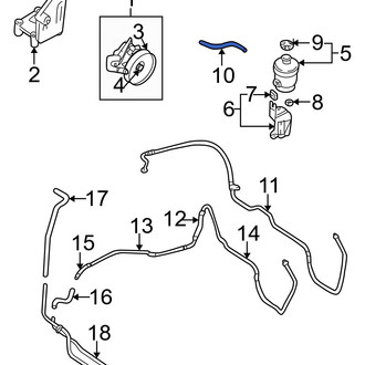 Hyundai OE - Power Steering Reservoir Hose