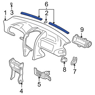 Hyundai OE - Left Dashboard Air Vent Trim