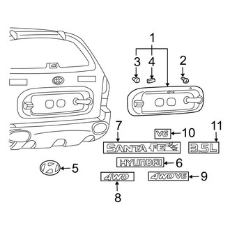 Hyundai OE - Lift Gate - Exterior Trim