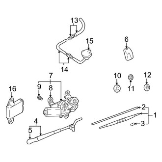 Hyundai OE - Lift Gate - Wiper & Washer Components