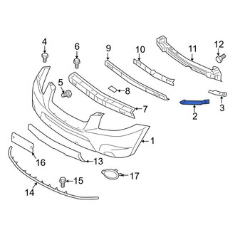 Hyundai OE - Front Right Bumper Cover Support Rail