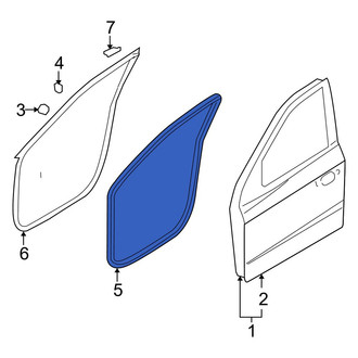 Hyundai OE - Front Right Door Seal