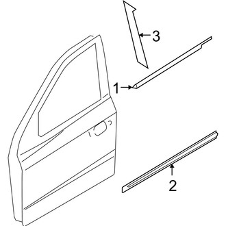 Hyundai OE - Front Door - Exterior Trim