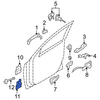 Hyundai OE - Front Right Upper Door Hinge