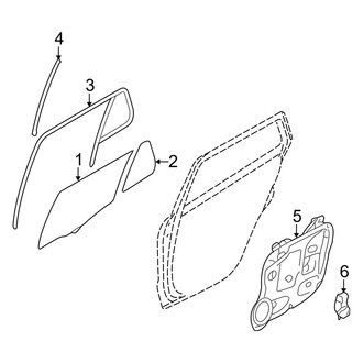 Hyundai OE - Rear Door - Glass & Hardware (GLS / Limited / SE)
