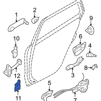 Hyundai OE - Rear Left Lower Door Hinge