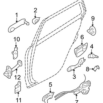 Hyundai OE - Rear Door - Lock & Hardware
